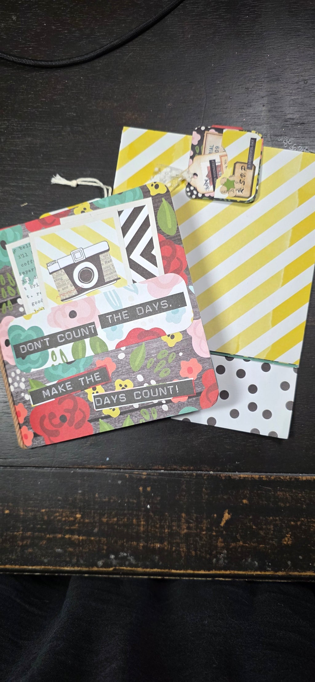 Modern themed journal with decorative paper