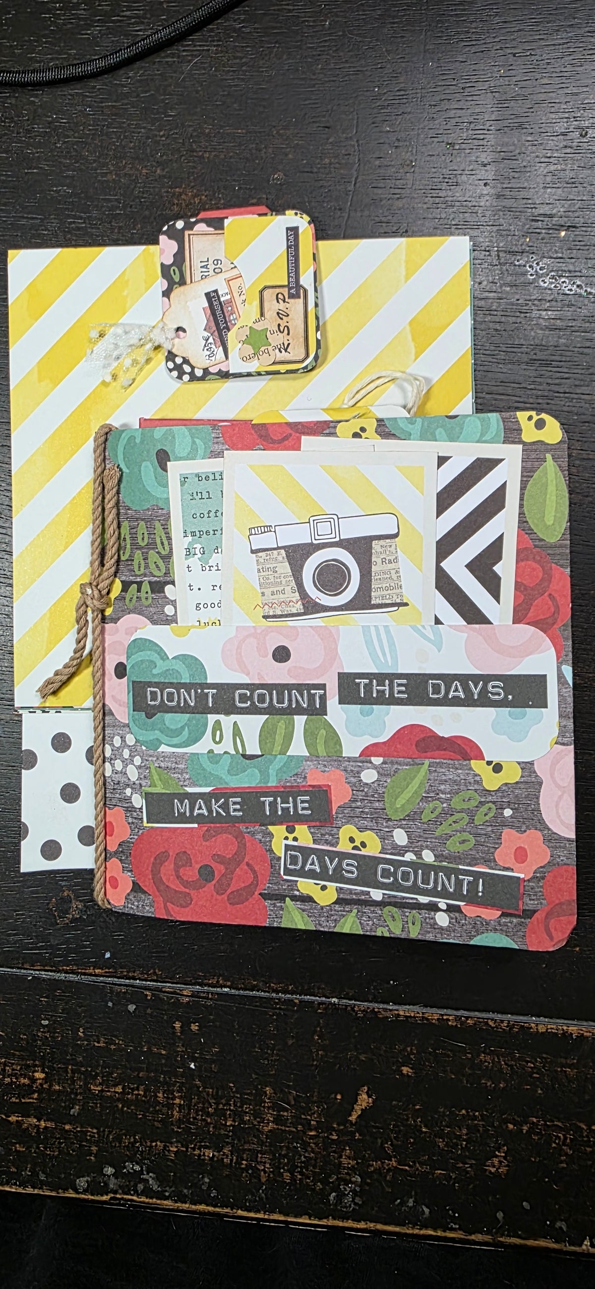 Modern themed journal with decorative paper